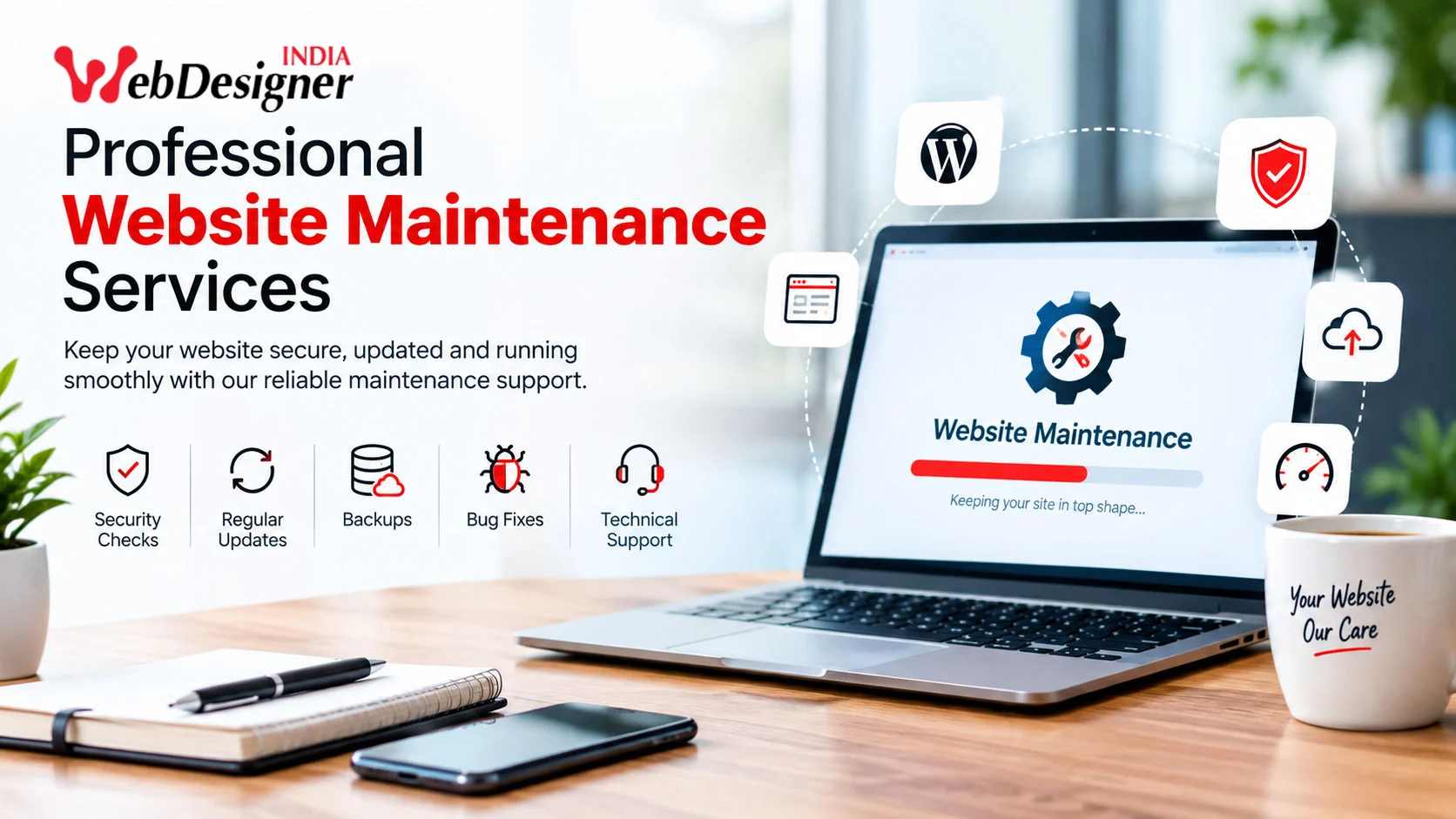 Professional website maintenance services for secure and updated websites