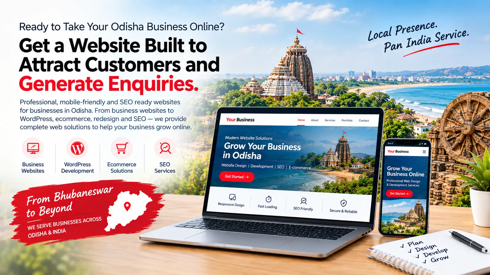 Professional web design and SEO services in Odisha
