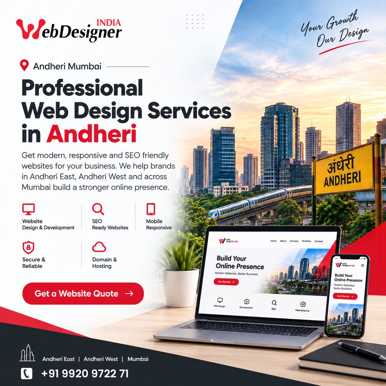 Professional web design services in Andheri Mumbai by Web Designer India