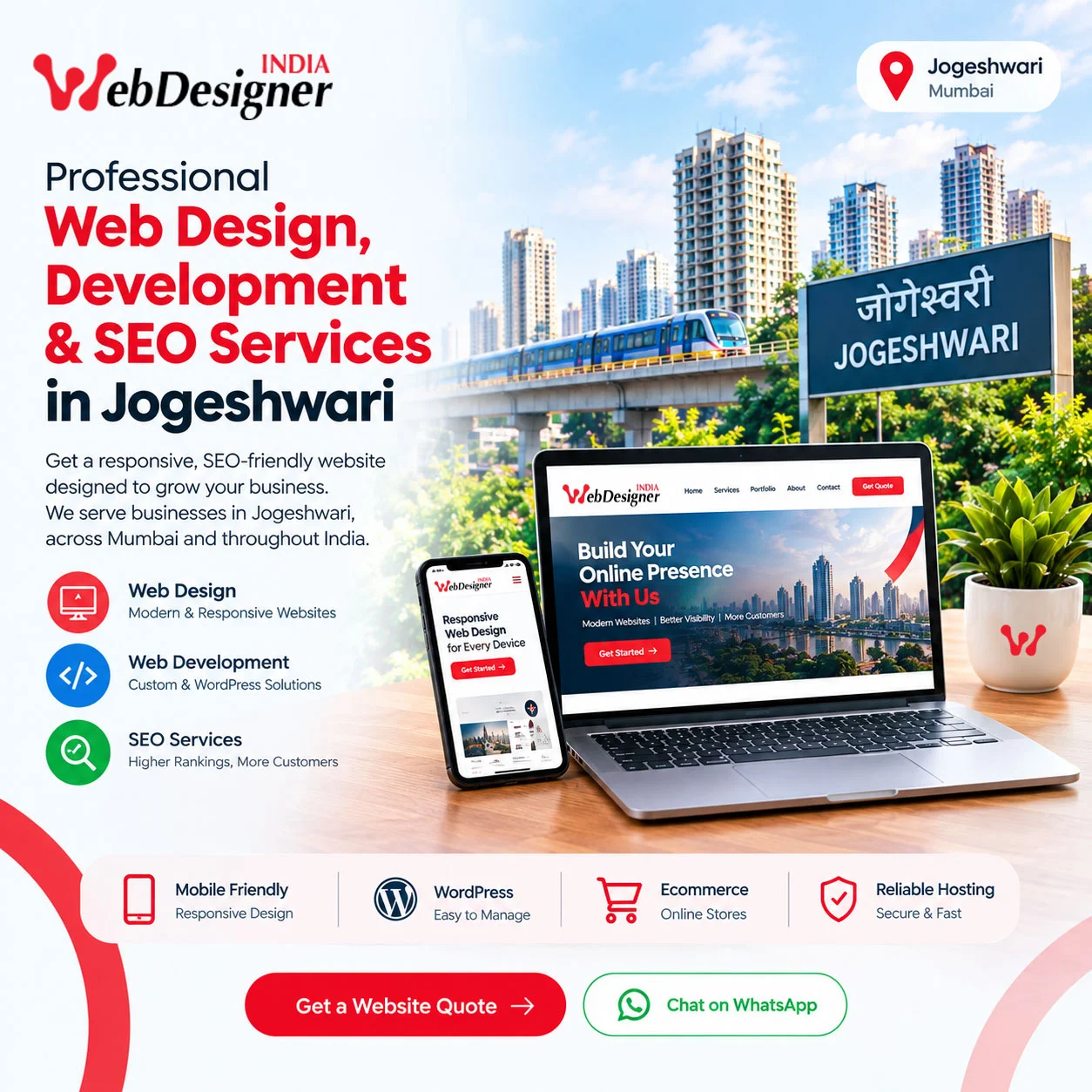 Web design development and SEO services in Jogeshwari