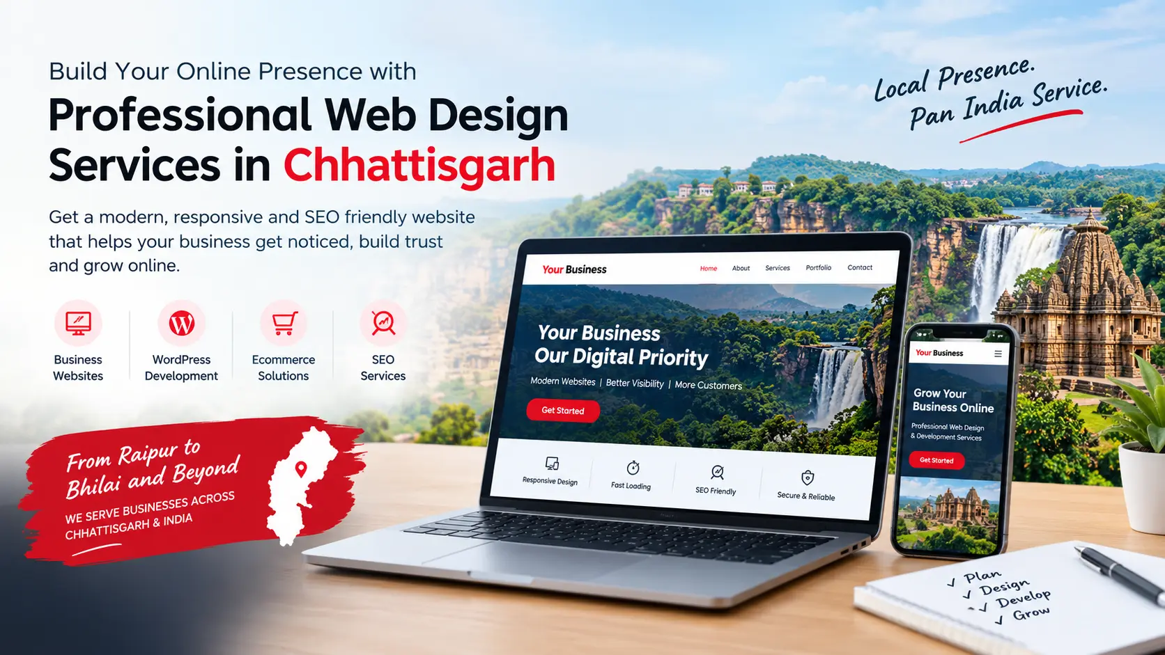Professional web design, SEO services in Chhattisgarh