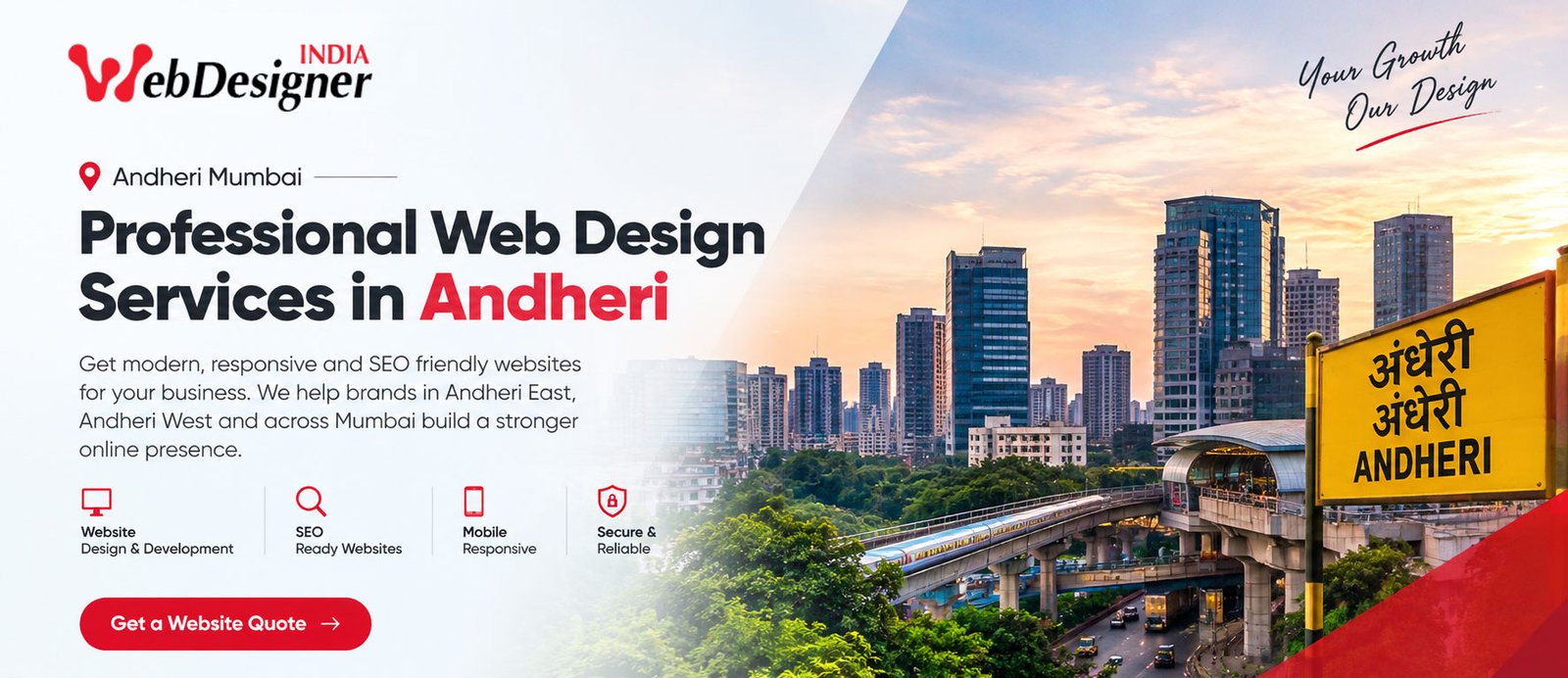 Professional web design services in Andheri Mumbai by Web Designer India
