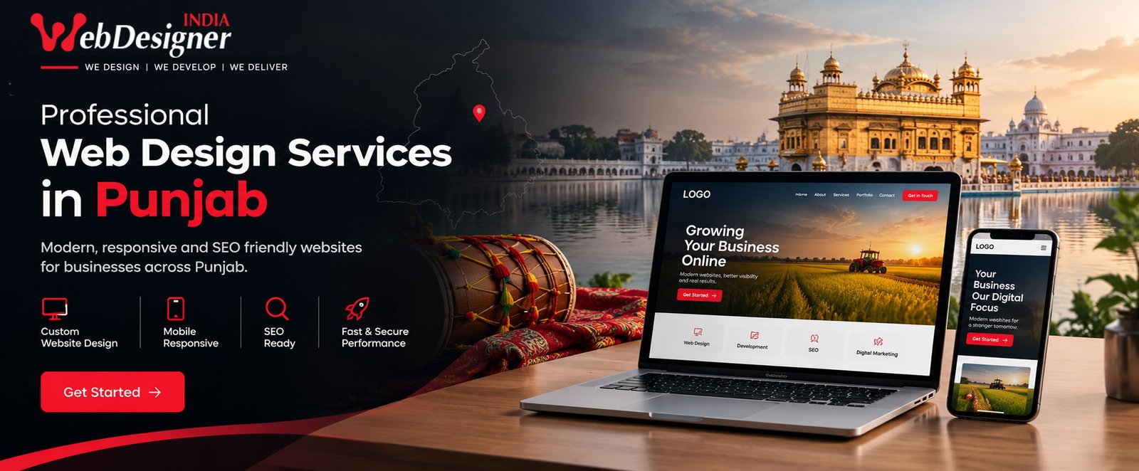 Professional web design services in Punjab by Web Designer India