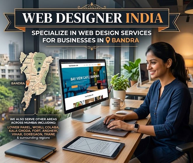 Looking for web designers near Bandra, Mumbai? Web Designer India offers professional website design, development, SEO and ecommerce solutions for businesses.