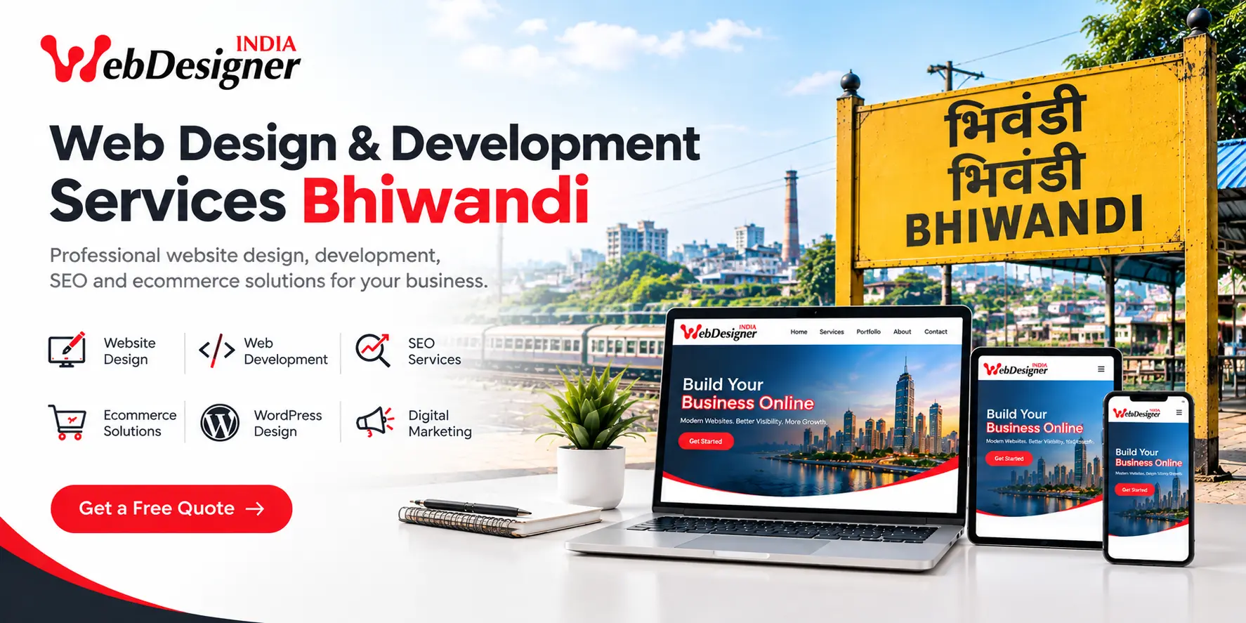 Professional web design services in Bhiwandi Mumbai by Web Designer India