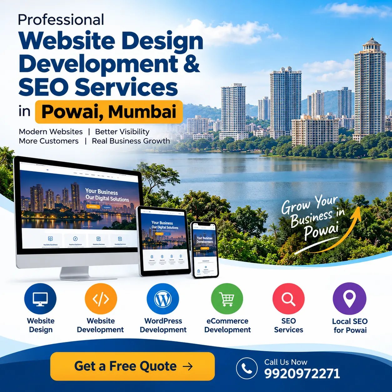Professional web design, website development and SEO services in Powai, Mumbai